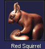 red squirrel sculptures