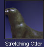 stretching otter sculptures